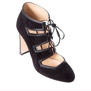 Jimmy Choo Black Lace-Up Heels